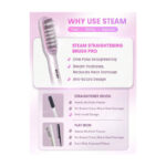 برس حرارتی بخار دار شیگلم مدل Hydra Shot Steam Straightening Brush Pro - Image 4